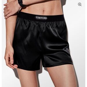 Tom Ford Women's Black Stretch Silk Boxer Shorts XS